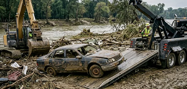 Same Day Flood Damaged Car Pick Up in Milwaukee