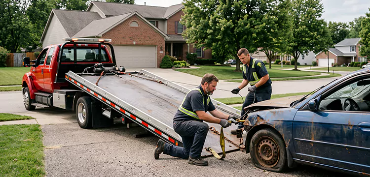 Wrecked Car Towing in Milwaukee