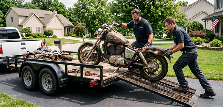 Damaged Motorcycle Removal in Milwaukee
