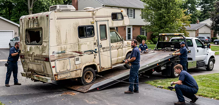Water Damaged Junk RV Removal in Milwaukee