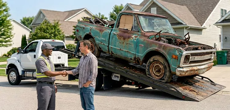 Non-Running Junk Truck Removal in Milwaukee