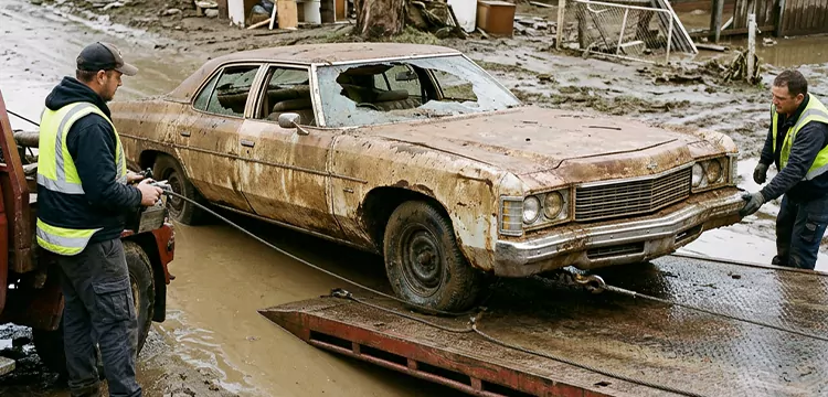 Flood-Damaged Old Car Removal in Milwaukee